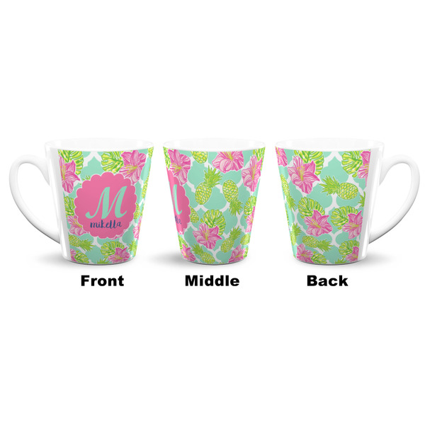 Preppy Hibiscus 12 Oz Latte Mug - Approval
