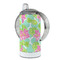 Preppy Hibiscus 12 oz Stainless Steel Sippy Cups - FULL (back angle)