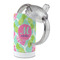 Preppy Hibiscus 12 oz Stainless Steel Sippy Cups - Top Off