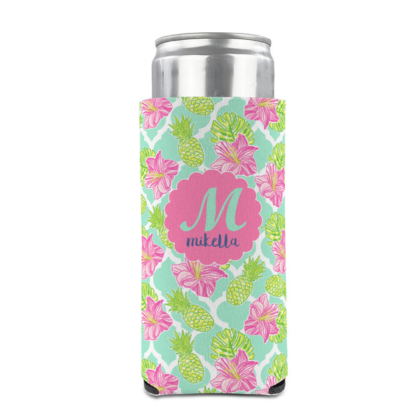 Preppy Hibiscus 12oz Tall Can Sleeve - FRONT (on can)
