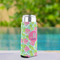 Preppy Hibiscus Can Cooler - Tall 12oz - In Context