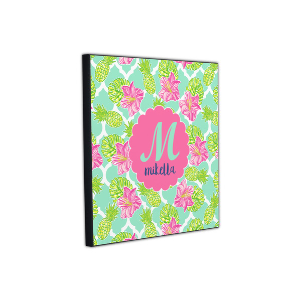 Preppy Hibiscus 12x12 Wood Print - Angle View