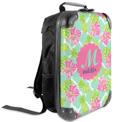 Preppy Hibiscus Kids Hard Shell Backpack (Personalized)