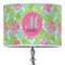 Preppy Hibiscus 16" Drum Lampshade - ON STAND (Poly Film)