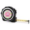 Preppy Hibiscus 16 Foot Black & Silver Tape Measures - Front