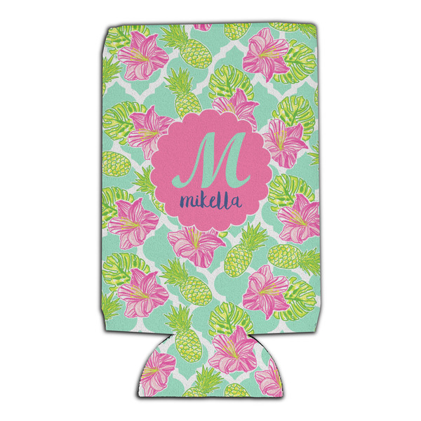 Preppy Hibiscus 16oz Can Sleeve - Set of 4 - FRONT