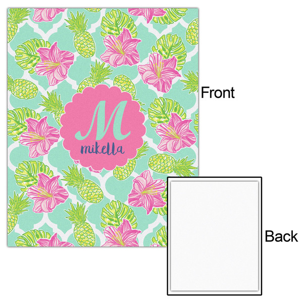 Preppy Hibiscus 16x20 - Matte Poster - Front & Back