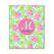 Preppy Hibiscus Wood Print - 16x20 (Personalized)