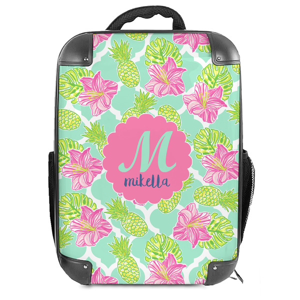 Custom Preppy Hibiscus Hard Shell Backpack (Personalized)