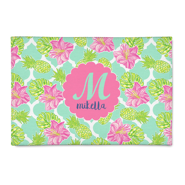 Custom Preppy Hibiscus 2' x 3' Indoor Area Rug (Personalized)