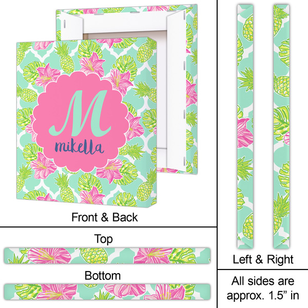 Preppy Hibiscus 20x24 - Canvas Print - Approval