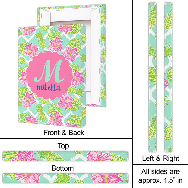 Preppy Hibiscus 20x30 - Canvas Print - Approval