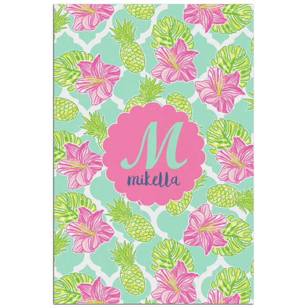 Custom Preppy Hibiscus Poster - Matte - 24x36 (Personalized)