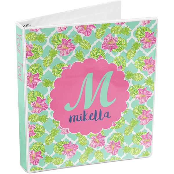Preppy Hibiscus 3-Ring Binder 3/4 - Main