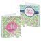 Preppy Hibiscus 3-Ring Binder Front and Back
