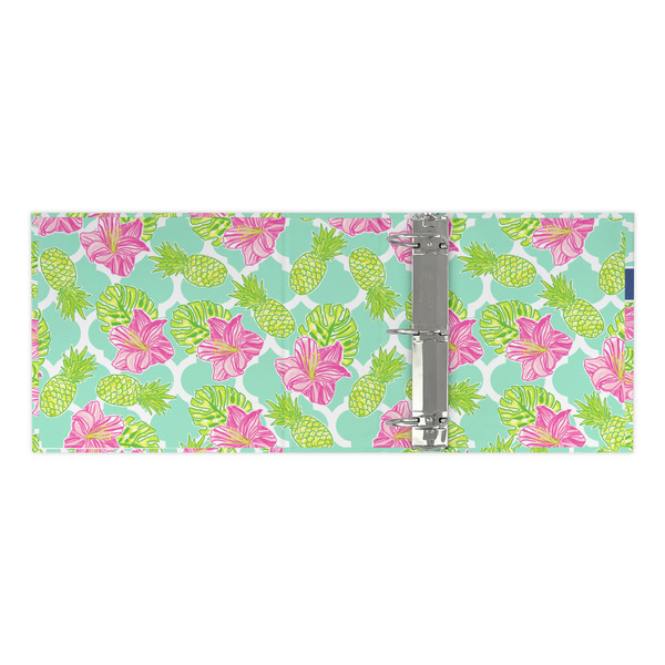 Preppy Hibiscus 3 Ring Binders - Full Wrap - 3" - OPEN INSIDE