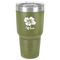Preppy Hibiscus 30 oz Stainless Steel Ringneck Tumbler - Olive - Front
