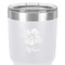 Preppy Hibiscus 30 oz Stainless Steel Ringneck Tumbler - White - Close Up