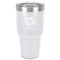 Preppy Hibiscus 30 oz Stainless Steel Tumbler - White - Single-Sided (Personalized)