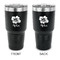 Preppy Hibiscus 30 oz Stainless Steel Ringneck Tumblers - Black - Double Sided - APPROVAL