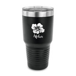 Preppy Hibiscus 30 oz Stainless Steel Tumbler (Personalized)