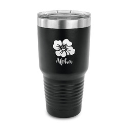 Preppy Hibiscus 30 oz Stainless Steel Tumbler (Personalized)
