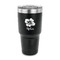 Preppy Hibiscus 30 oz Stainless Steel Ringneck Tumblers - Black - FRONT
