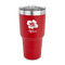Preppy Hibiscus 30 oz Stainless Steel Ringneck Tumblers - Red - FRONT