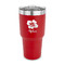 Preppy Hibiscus 30 oz Stainless Steel Tumbler - Red - Single Sided (Personalized)