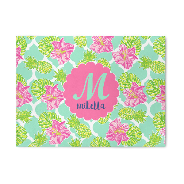 Custom Preppy Hibiscus 5' x 7' Patio Rug (Personalized)