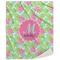 Preppy Hibiscus Sherpa Throw Blanket - 50"x60" (Personalized)