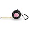 Preppy Hibiscus 6-Ft Pocket Tape Measure with Carabiner Hook - Front