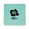 Preppy Hibiscus 6" x 6" Teal Leatherette Snap Up Tray - APPROVAL