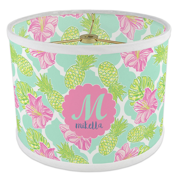 Preppy Hibiscus 8" Drum Lampshade - ANGLE Poly-Film