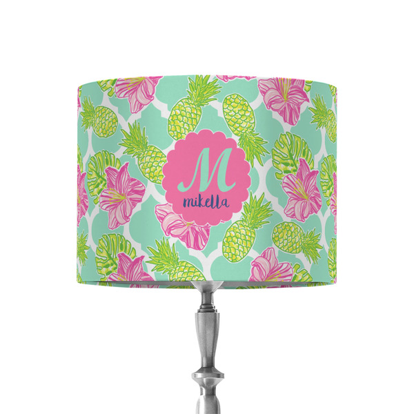 Custom Preppy Hibiscus 8" Drum Lamp Shade - Fabric (Personalized)
