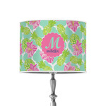 Preppy Hibiscus 8" Drum Lamp Shade - Poly-film (Personalized)