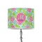 Preppy Hibiscus 8" Drum Lampshade - ON STAND (Poly Film)
