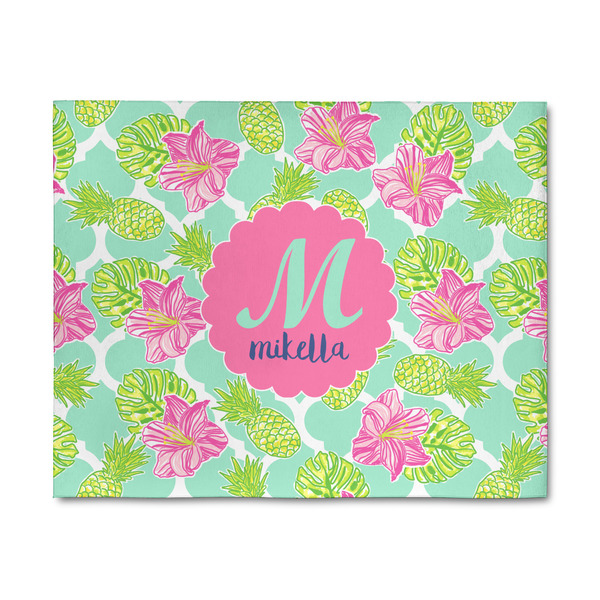 Custom Preppy Hibiscus 8' x 10' Patio Rug (Personalized)