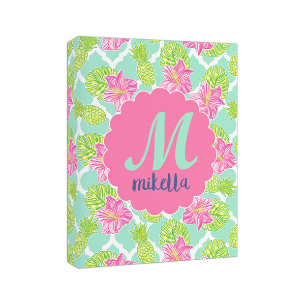 Preppy Hibiscus 8x10 - Canvas Print - Angled View