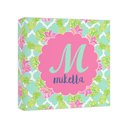 Preppy Hibiscus Canvas Print - 8x8 (Personalized)