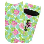 Preppy Hibiscus Adult Ankle Socks (Personalized)
