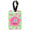 Preppy Hibiscus Aluminum Luggage Tag (Personalized)