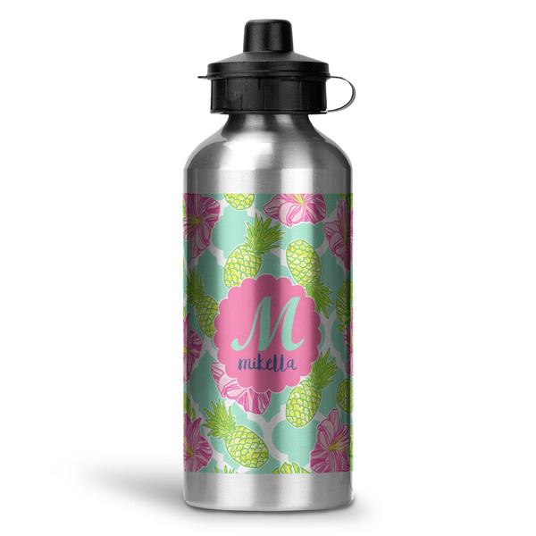 Custom Preppy Hibiscus Water Bottle - Aluminum - 20 oz (Personalized)