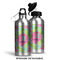 Preppy Hibiscus Aluminum Water Bottle - Alternate lid options