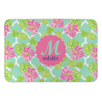 Preppy Hibiscus Anti-Fatigue Kitchen Mat (Personalized)