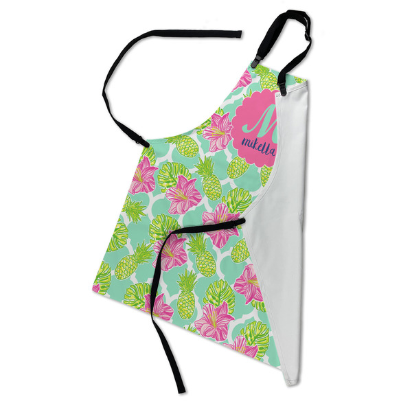 Preppy Hibiscus Apron - Folded