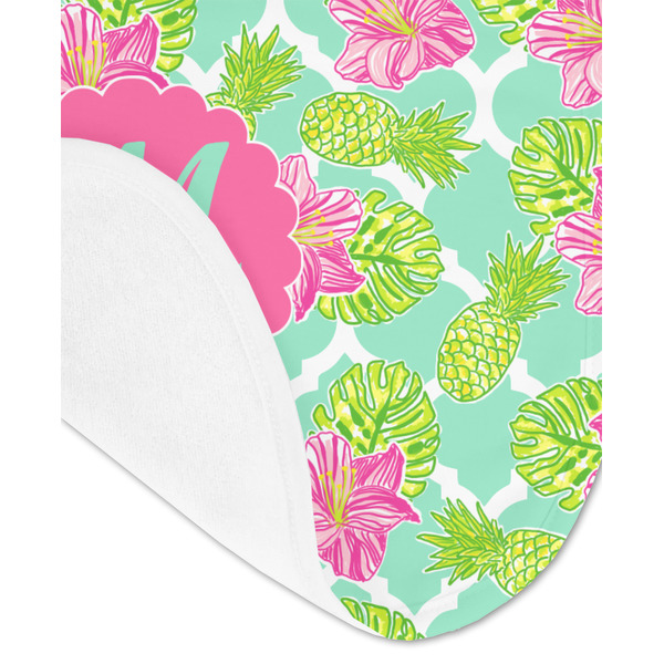 Preppy Hibiscus Baby Bib - AFT detail
