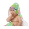 Preppy Hibiscus Baby Hooded Towel on Child