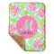 Preppy Hibiscus Sherpa Baby Blanket - 30" x 40" w/ Name and Initial