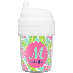 Preppy Hibiscus Baby Sippy Cup (Personalized)